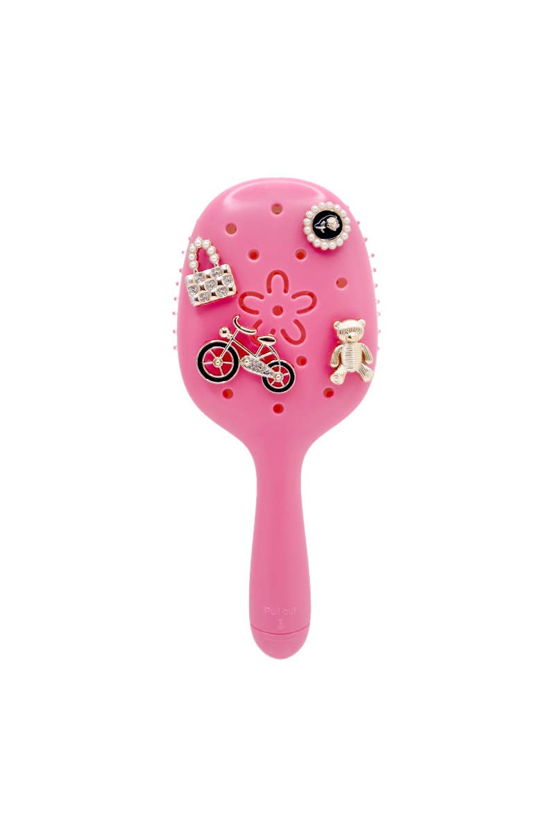 Hot Pink Charm Hair Brush