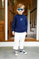 Jersey Rollneck Sweater: Navy / 12M