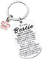 “To My Bestie” Keychain with Flower Charm