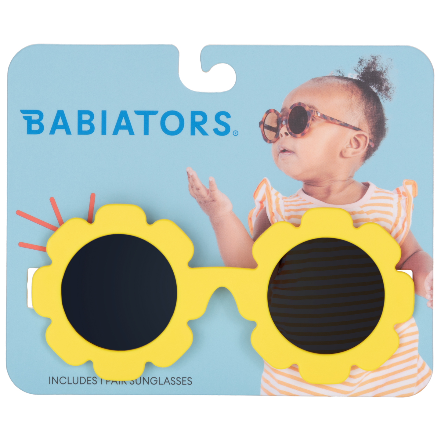 Neon Yellow Flower Sunglasses: Ages 3-5