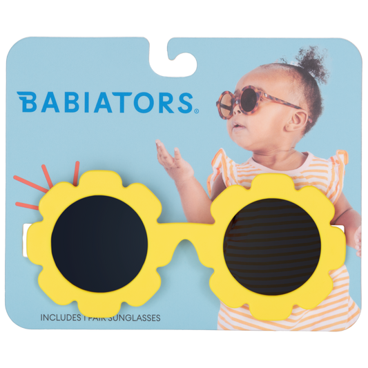 Neon Yellow Flower Sunglasses: Ages 3-5