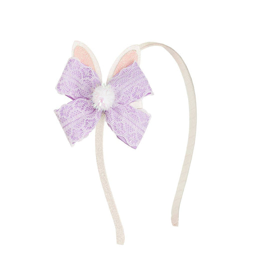 Lavender Lace Easter Bow Headband