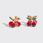 Mini Rhinestone Cherry Claw Clips