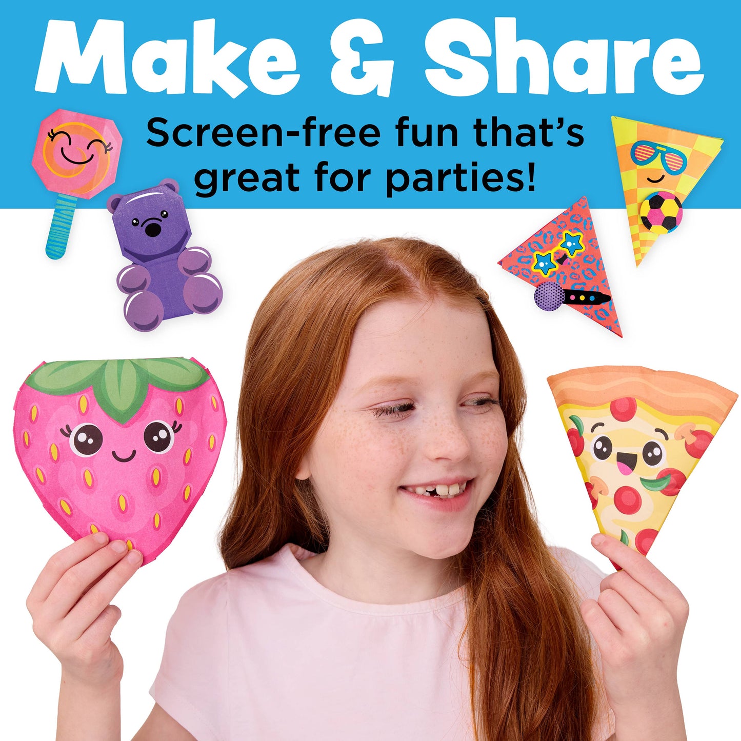 Origami Squishies - Stuffed Origami Paper Craft Kit for Kids