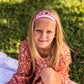 Stretch Glitter Princess Tiara Headband: Pink