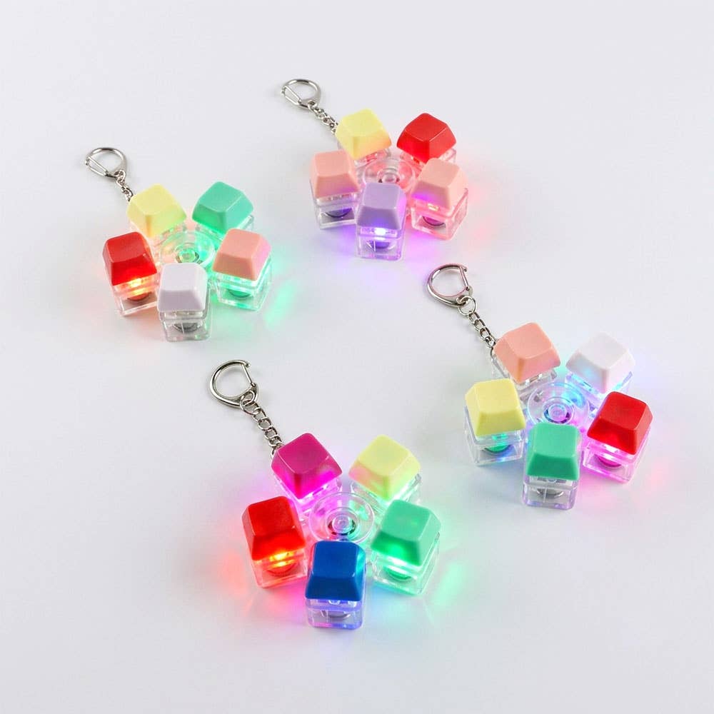 Light Up Spinner Keyboard Keychain