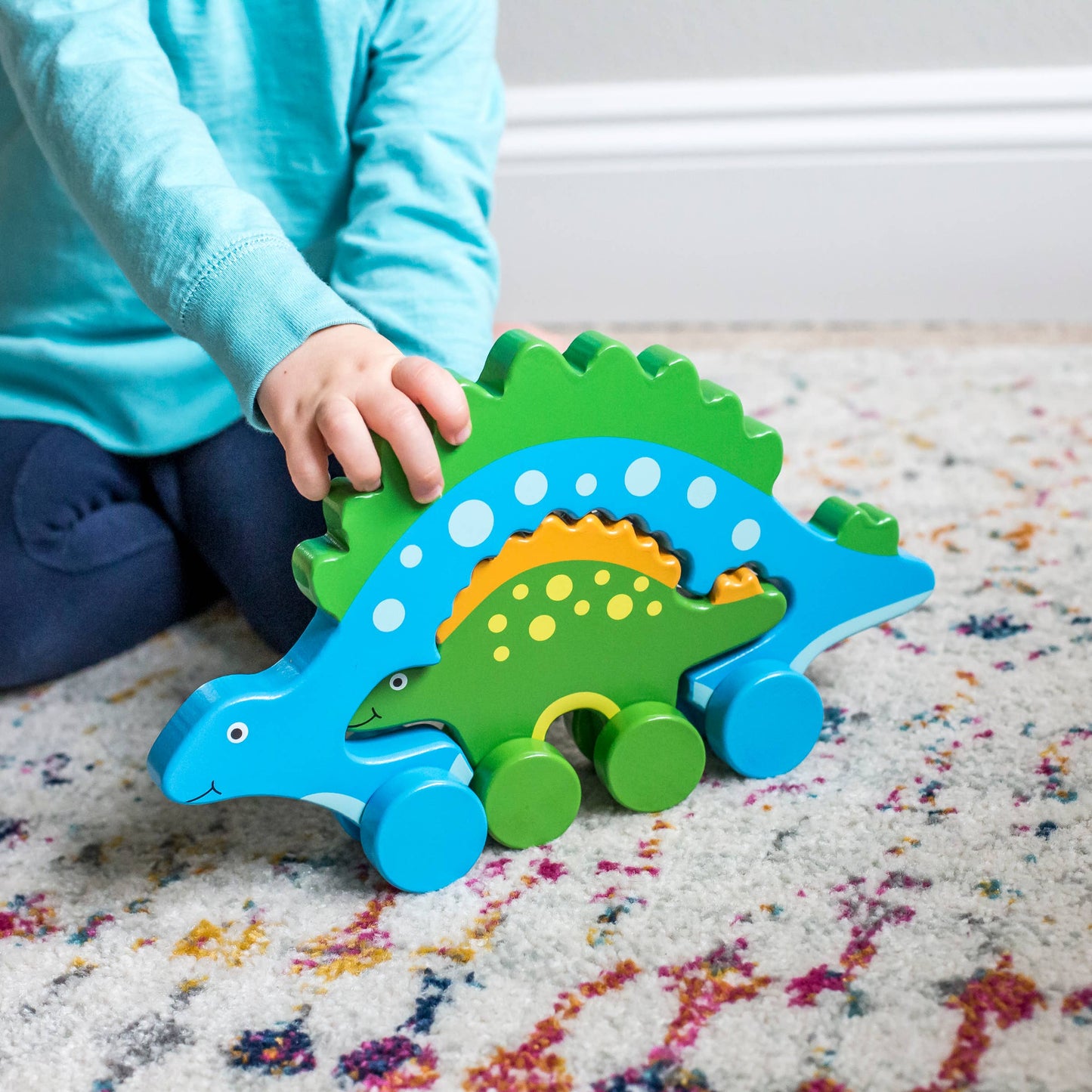 Dino Big & Little Wooden Roller