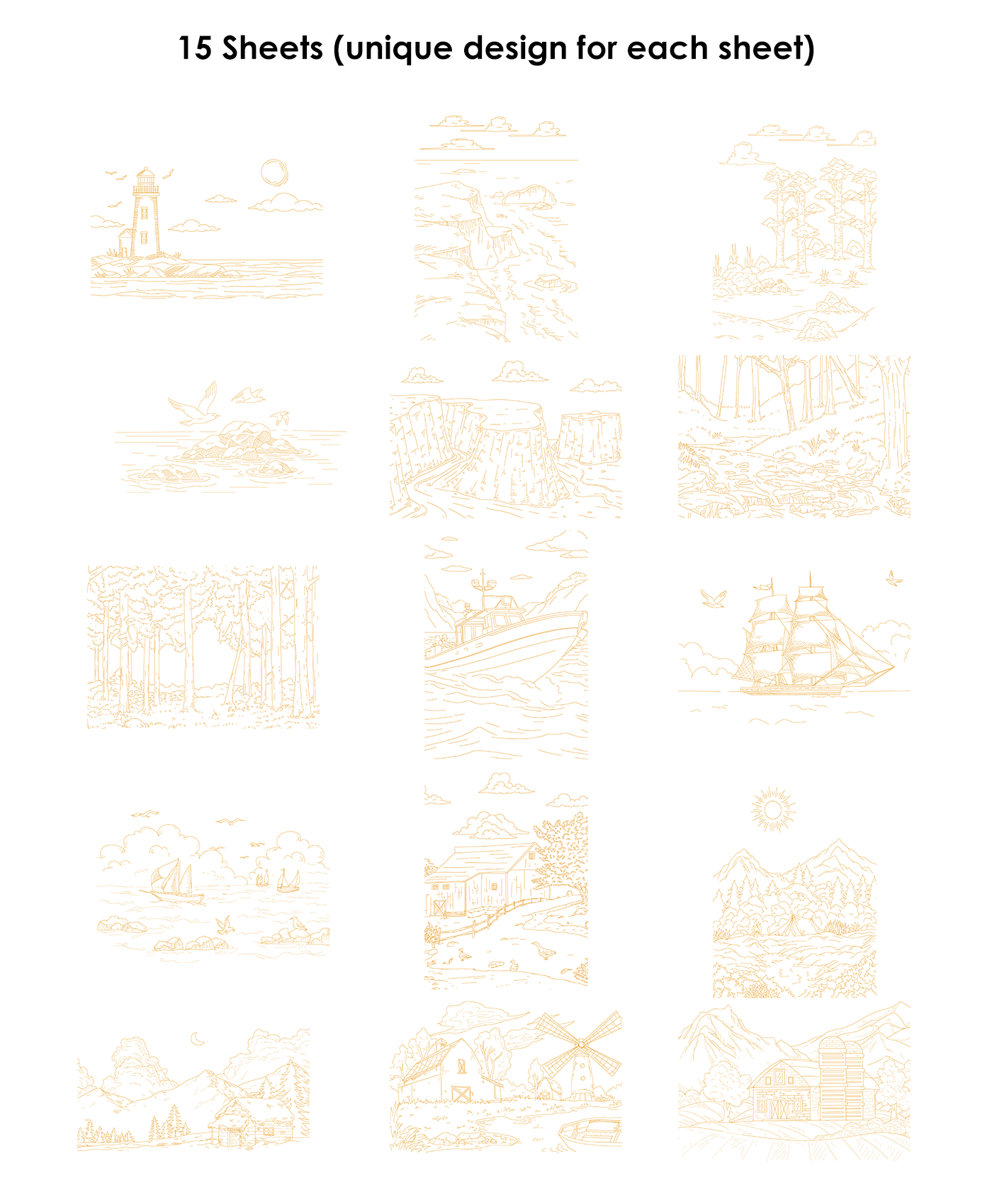 Landscape-Themed Watercolor Book