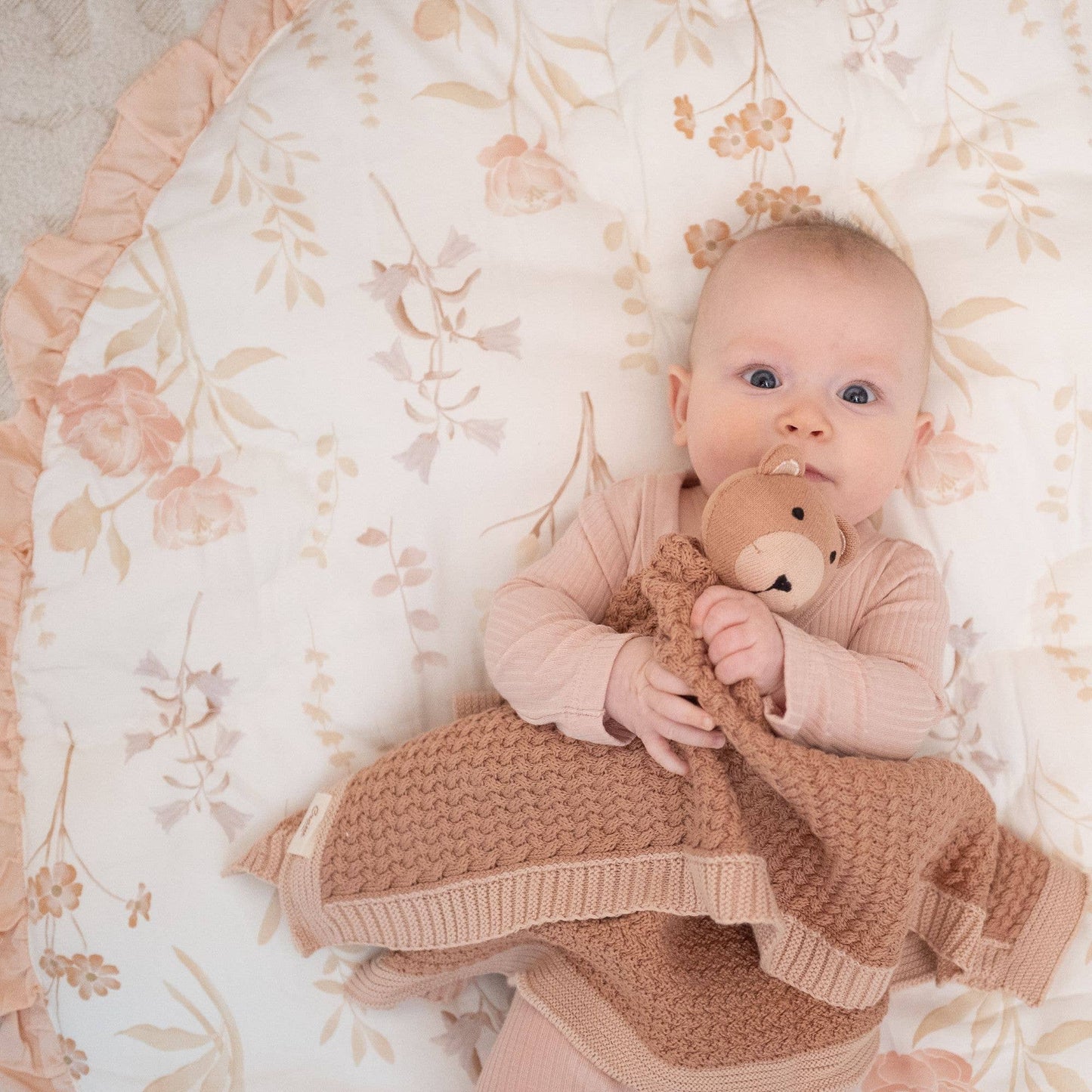 Violet Floral Ruffle Baby Play Mat