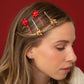 Metal Gift Bow Bobby Pins 4pc Set