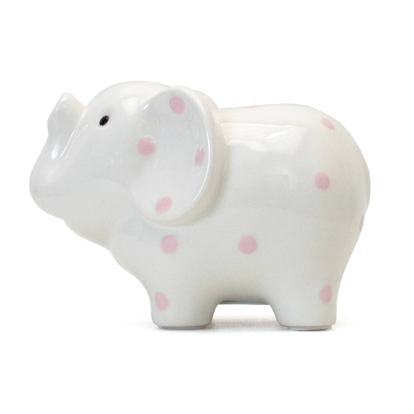 White Elephant Bank: Gray Polka Dots