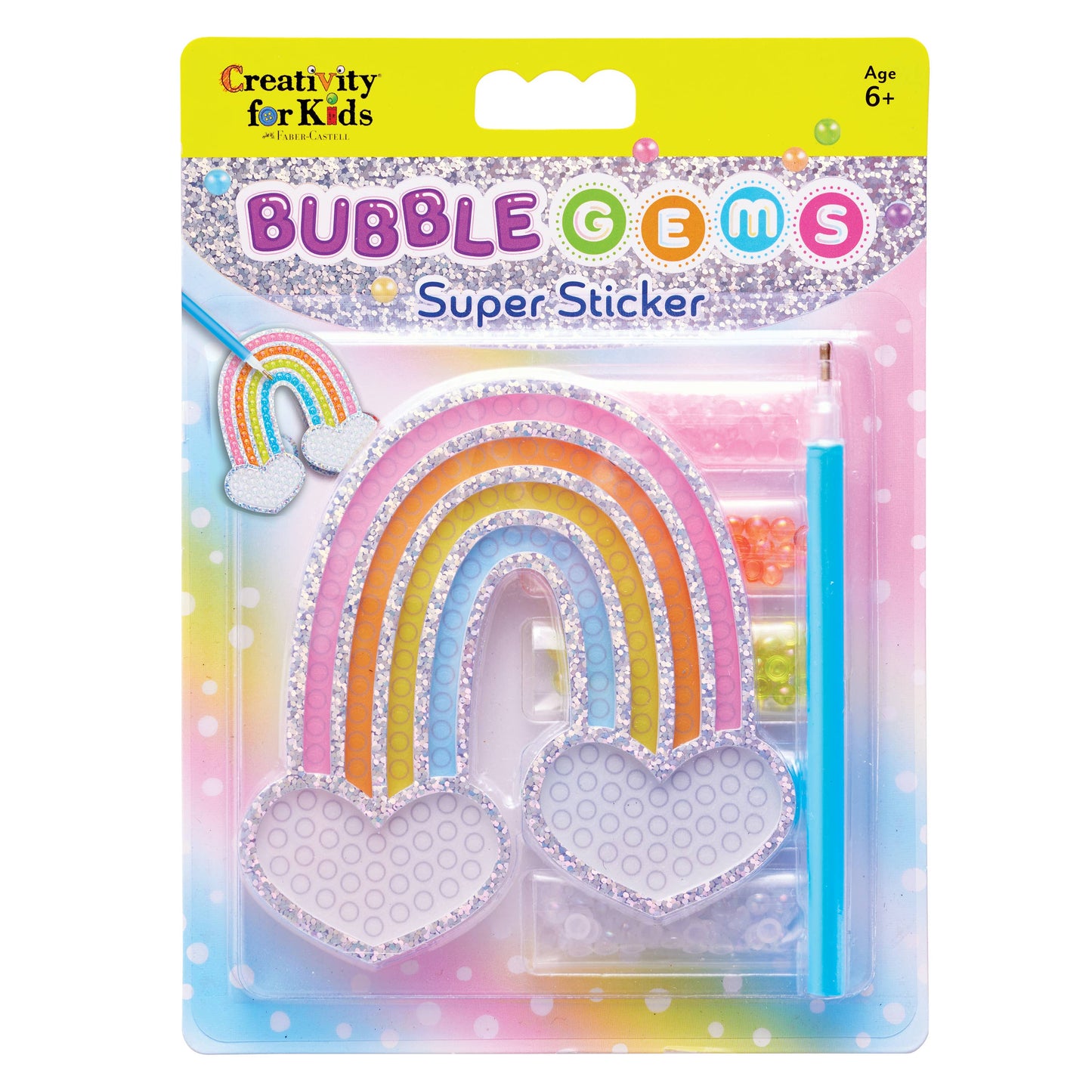 Bubble Gems Super Sticker Diamond Painting Kits for Kids: Rainbow