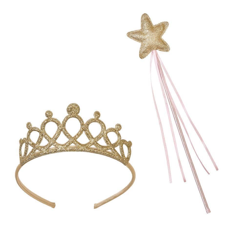 Pink & Gold Wand & Tiara Set