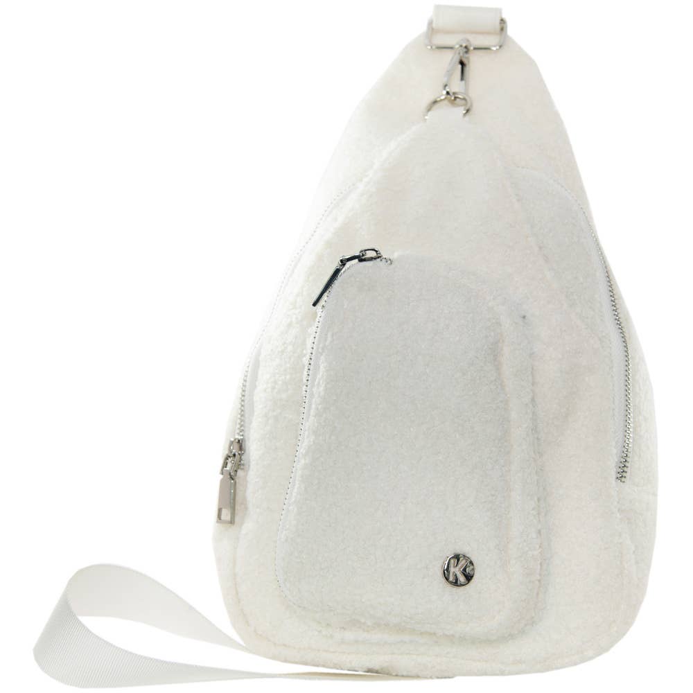 White Sherpa SLING BAG: White