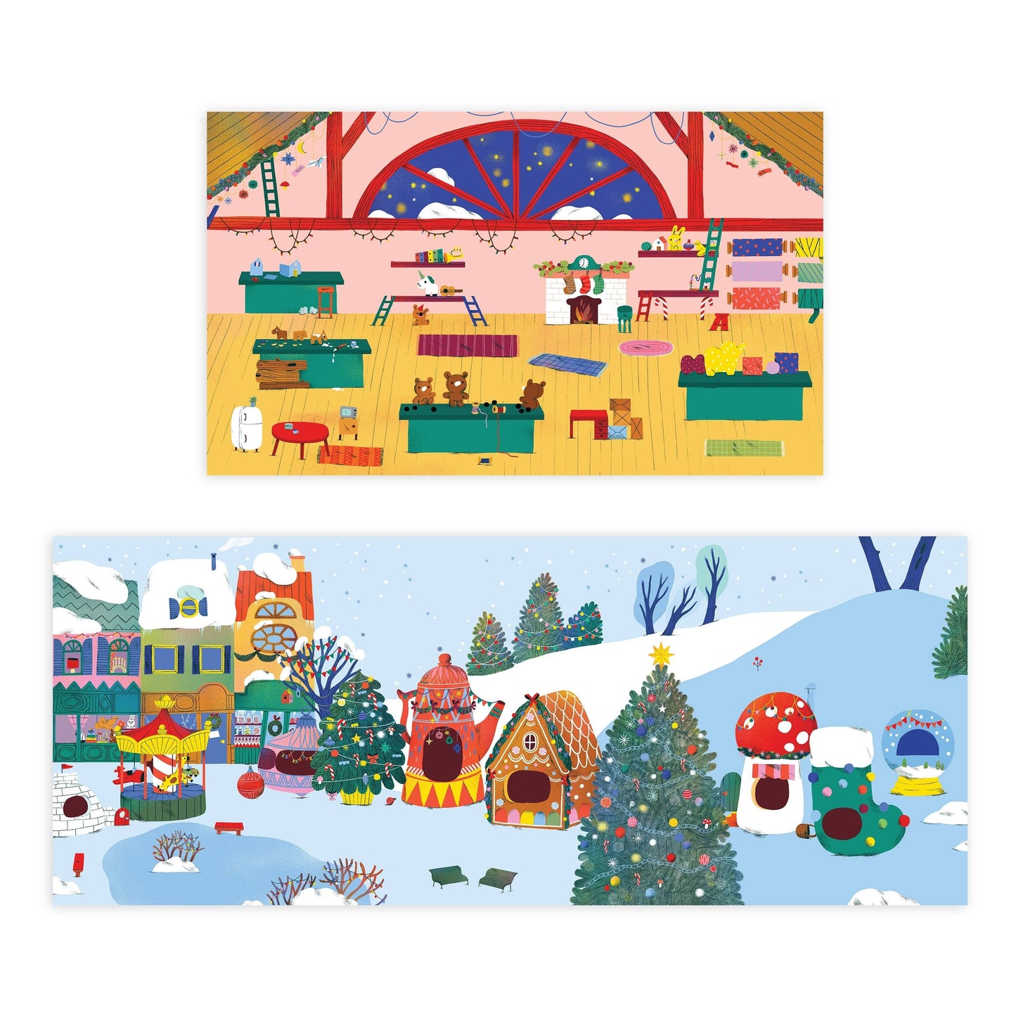 Christmas Village Sticker Play Reusable Activity Kit
