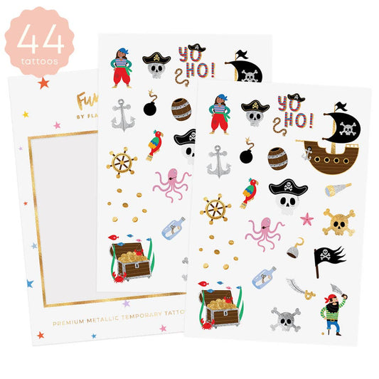 PIRATE TEMPORARY TATTOO  PACK