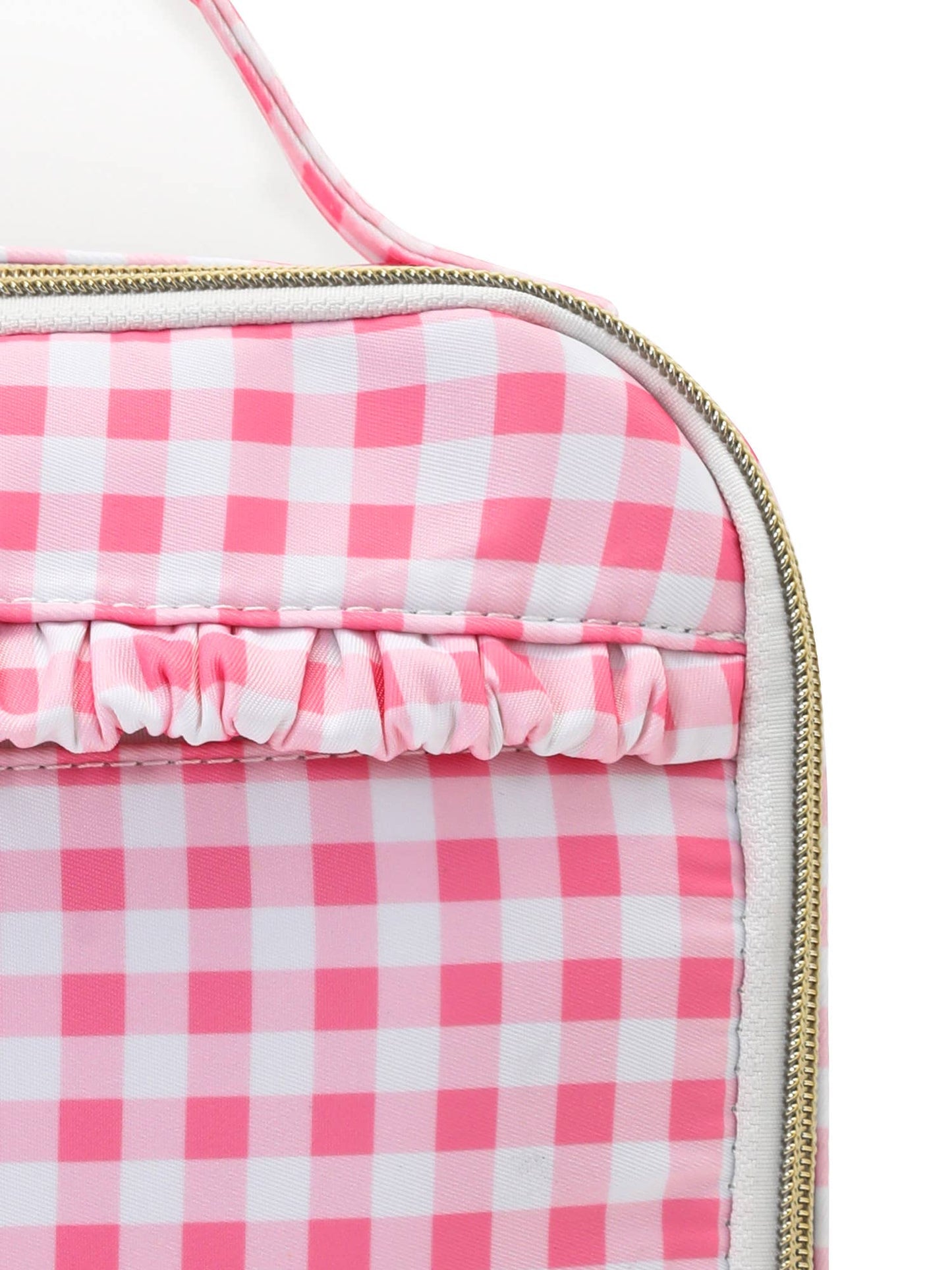 Pink Plaid Ruffle Lunch Box