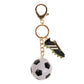 Soccer Ball Shoes Charm Keychain Bag Charm: Pink