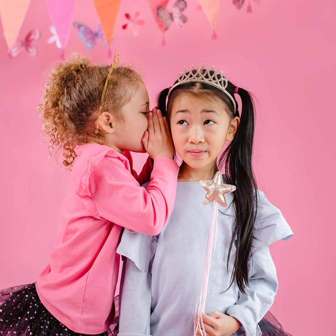 Pink & Gold Wand & Tiara Set