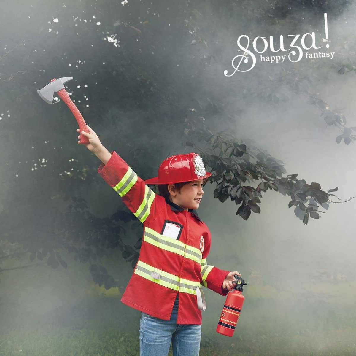 Fireman Costume Set: 4-7Y