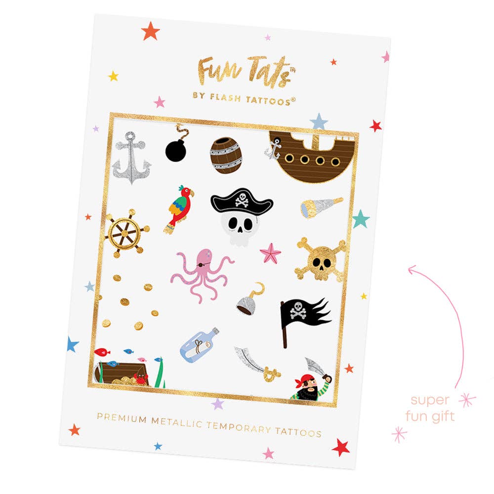 PIRATE TEMPORARY TATTOO  PACK