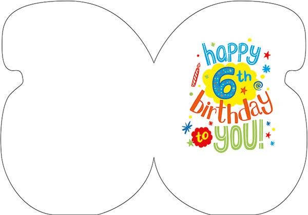 6th Birthday Foil Card