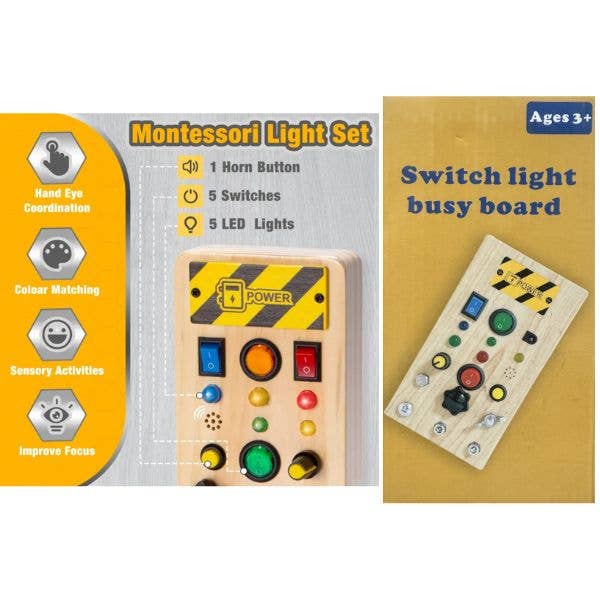 LED Wooden STEM Busy Board Set