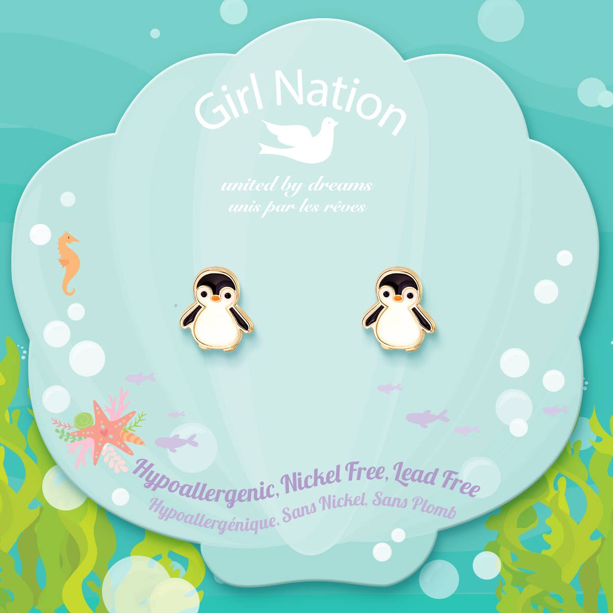 Personable Penguin Cutie Stud Earrings