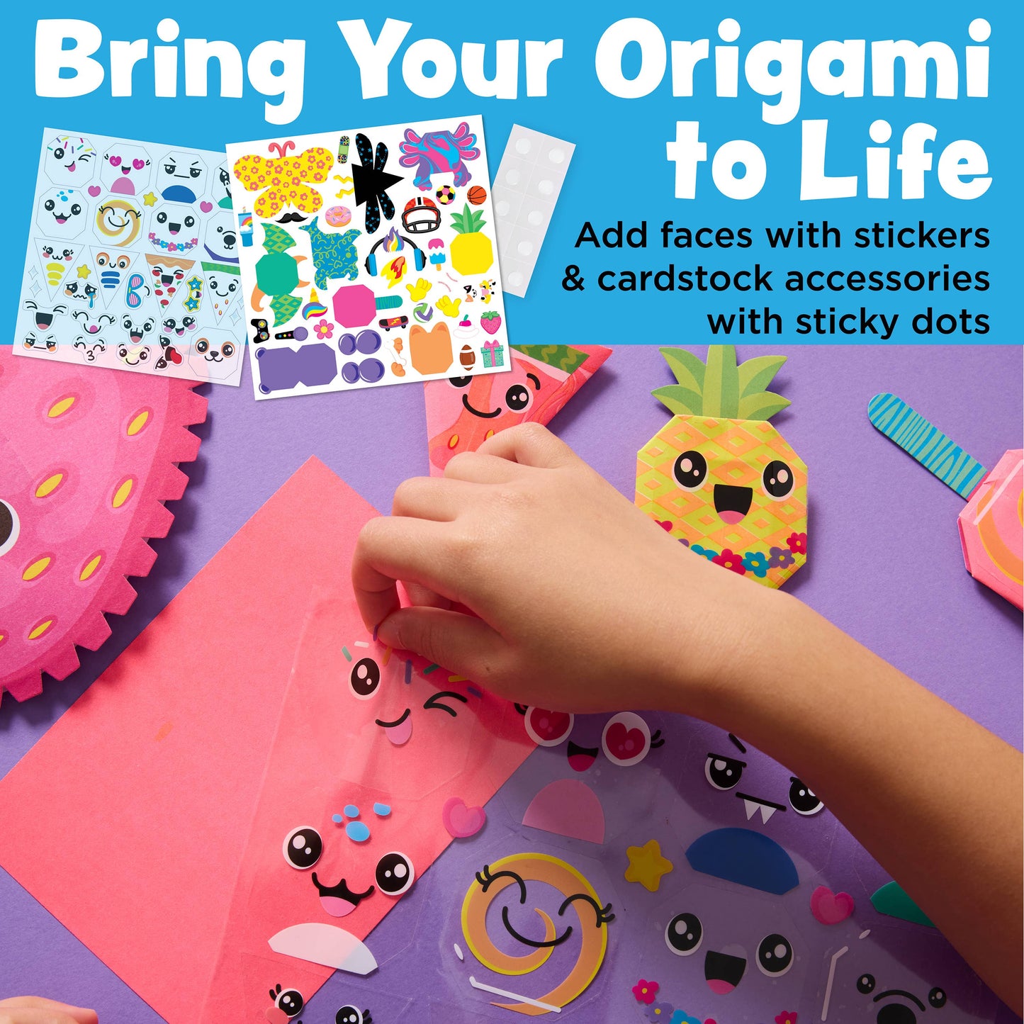 Origami Squishies - Stuffed Origami Paper Craft Kit for Kids