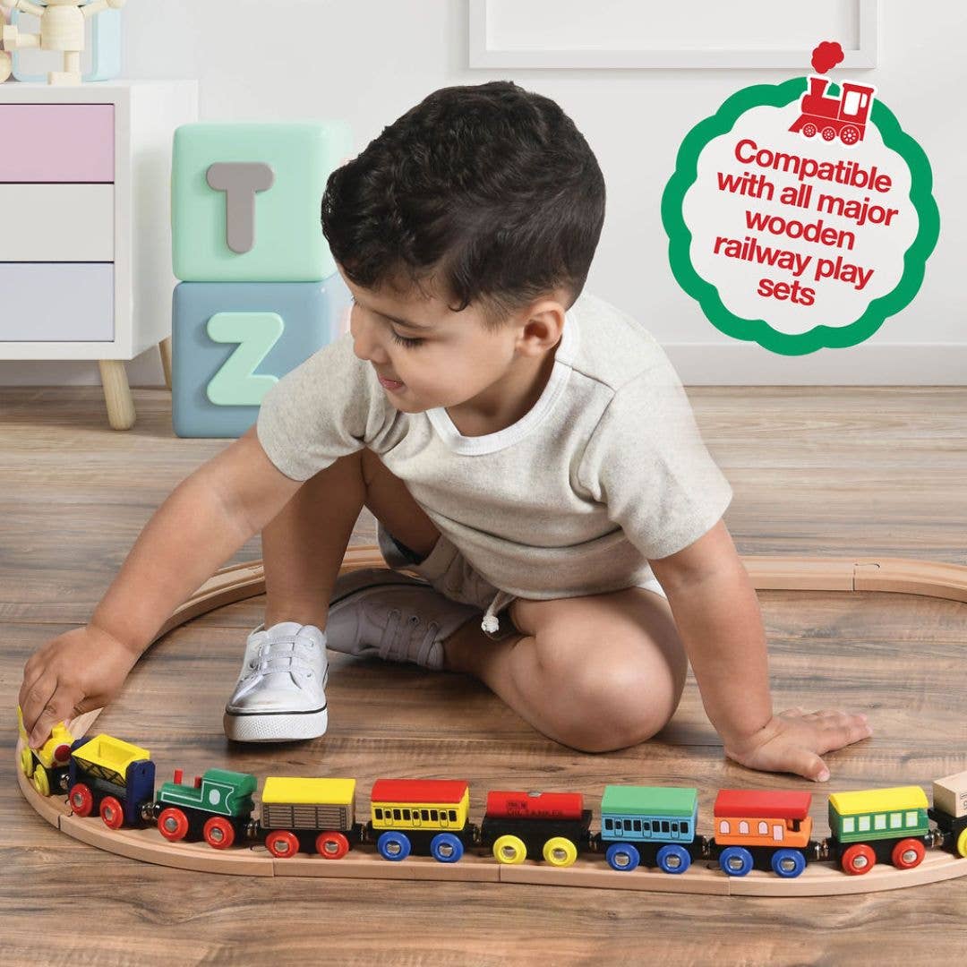 Wooden Train Set 12 PCS