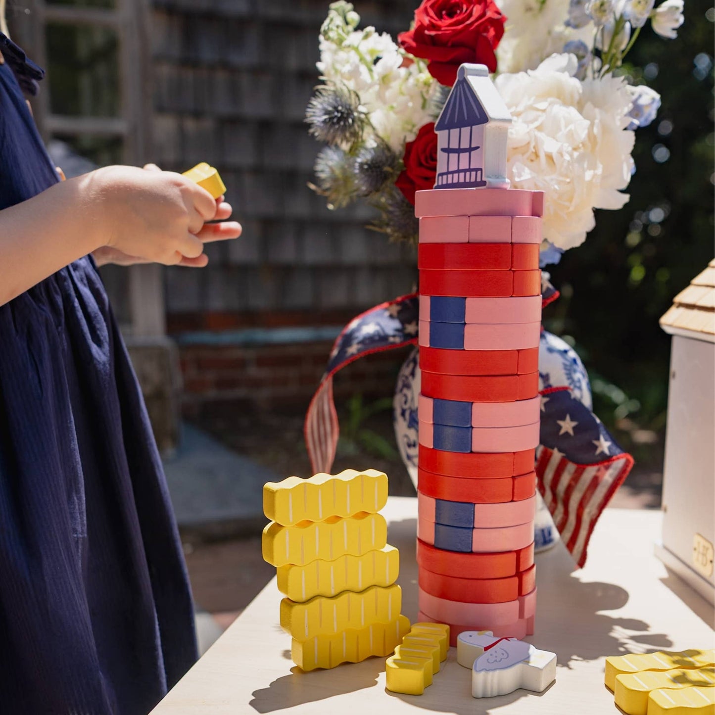 Seaside Lighthouse Stacking Game