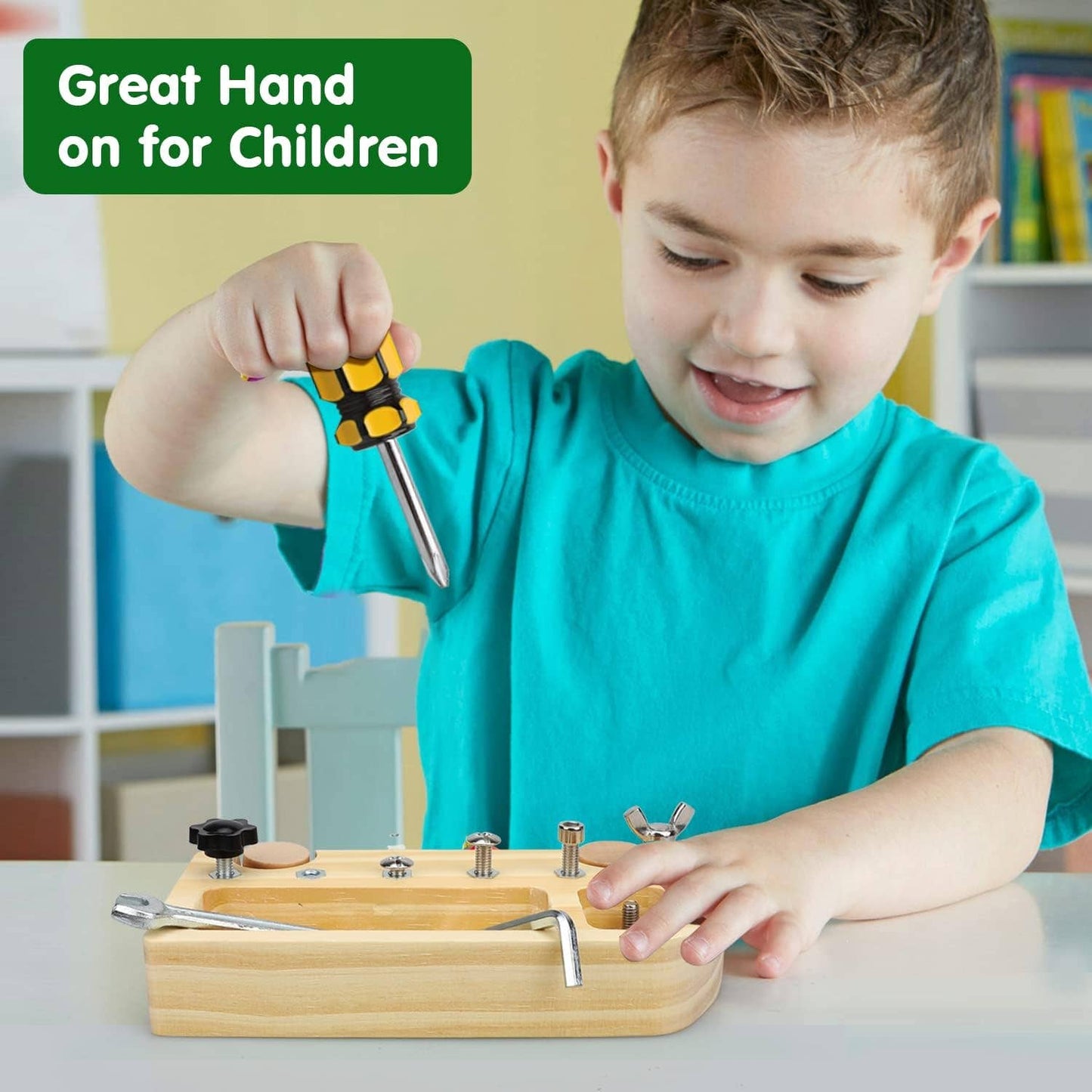 TOY Life Wooden Montessori Screwdriver Board Set for 3 4 5