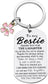 “To My Bestie” Keychain with Flower Charm
