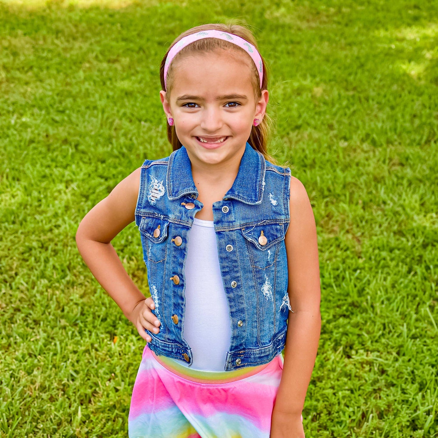 Adjustable No Slip Unicorn Headband - Pink
