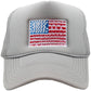 American Flag Cute Trucker Hat: White