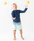 Navy Long Sleeve Rash Guard:  6