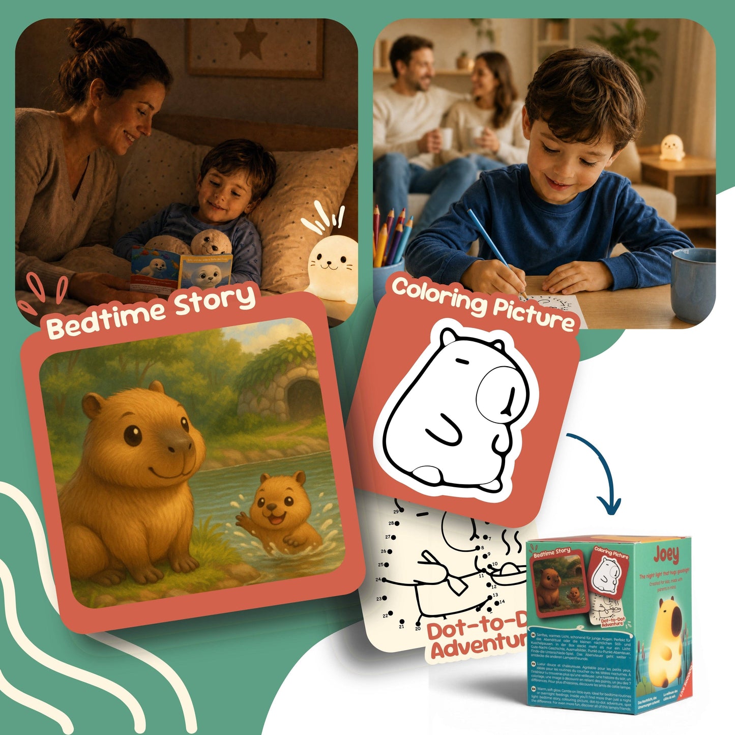 Capybara Soft Huggable Night Light