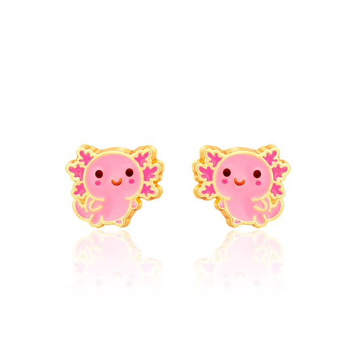 Axolotl Love | Cutie Stud Earrings for Girls