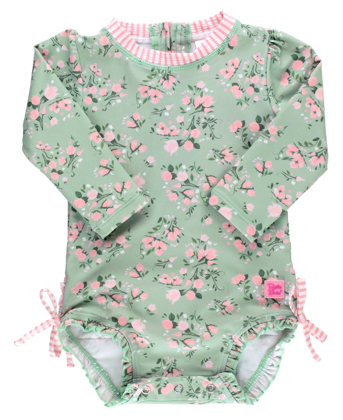 Tea Roses LS Rash Guard Swimsuit 12-18m