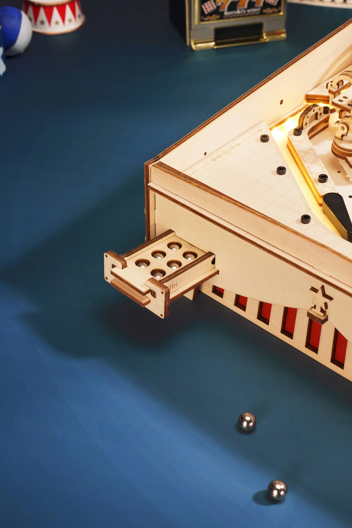 Mechanical Wooden Puzzle: Pinball Machine