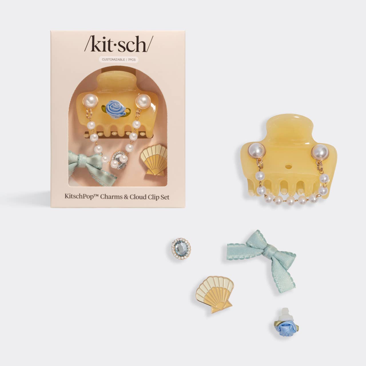 KitschPop™ Clip 7pc Set Butter Yellow