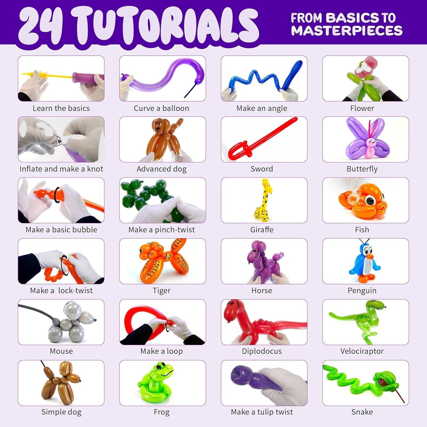 Balloon Animal Twisting Kit + Pump