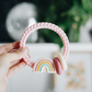 Silicone Teether Rattles: Neutral Rainbow