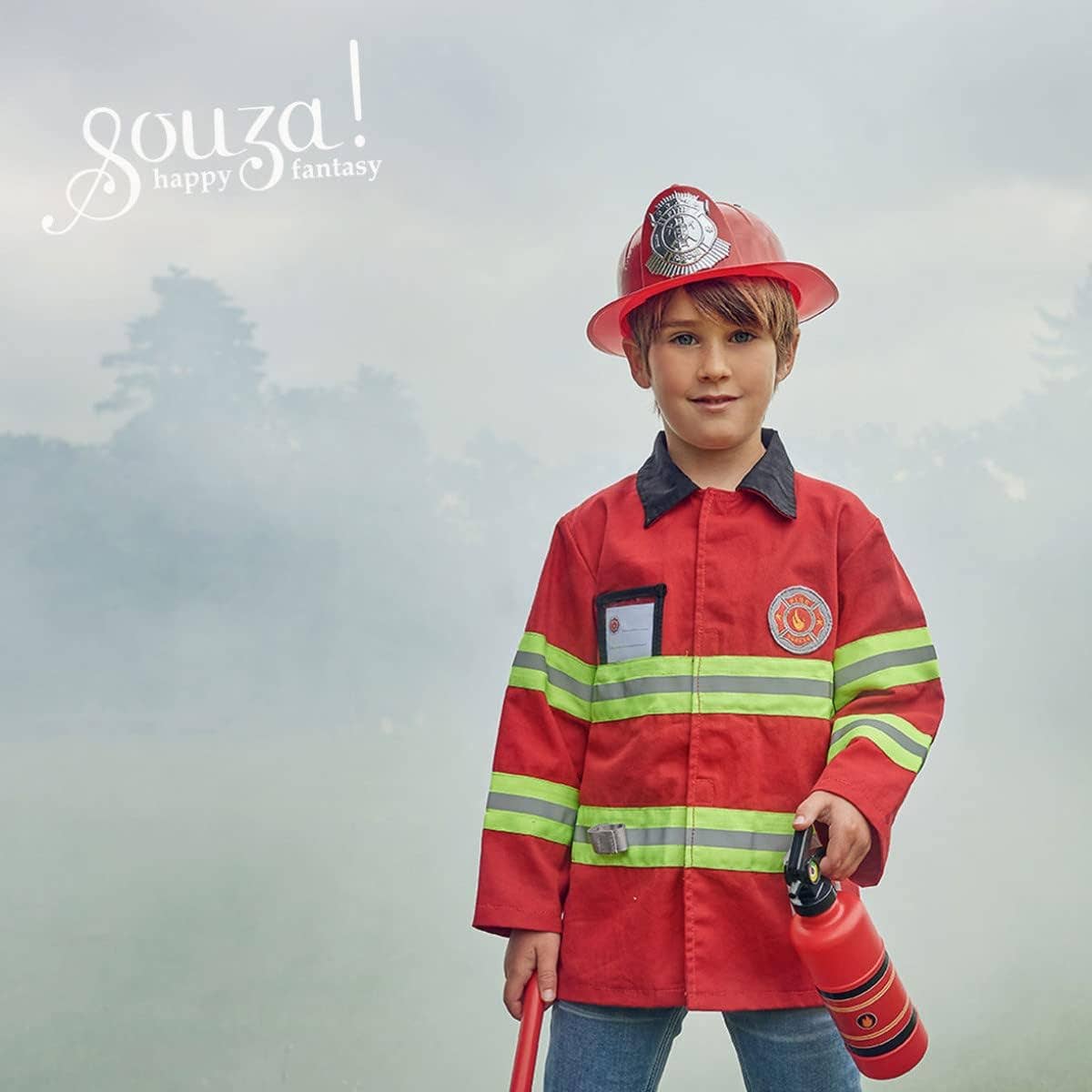 Fireman Costume Set: 4-7Y