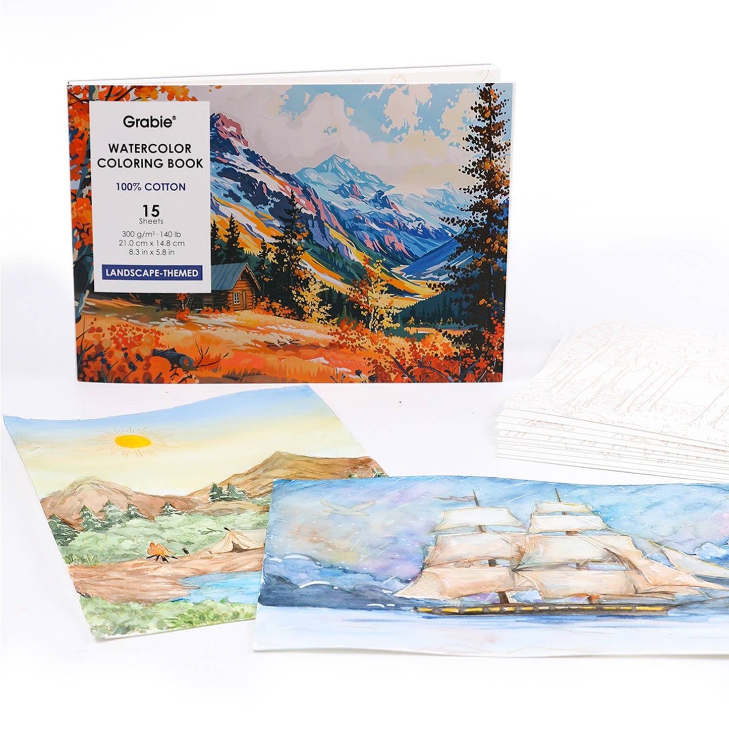 Landscape-Themed Watercolor Book
