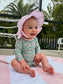 Tea Roses LS Rash Guard Swimsuit 12-18m