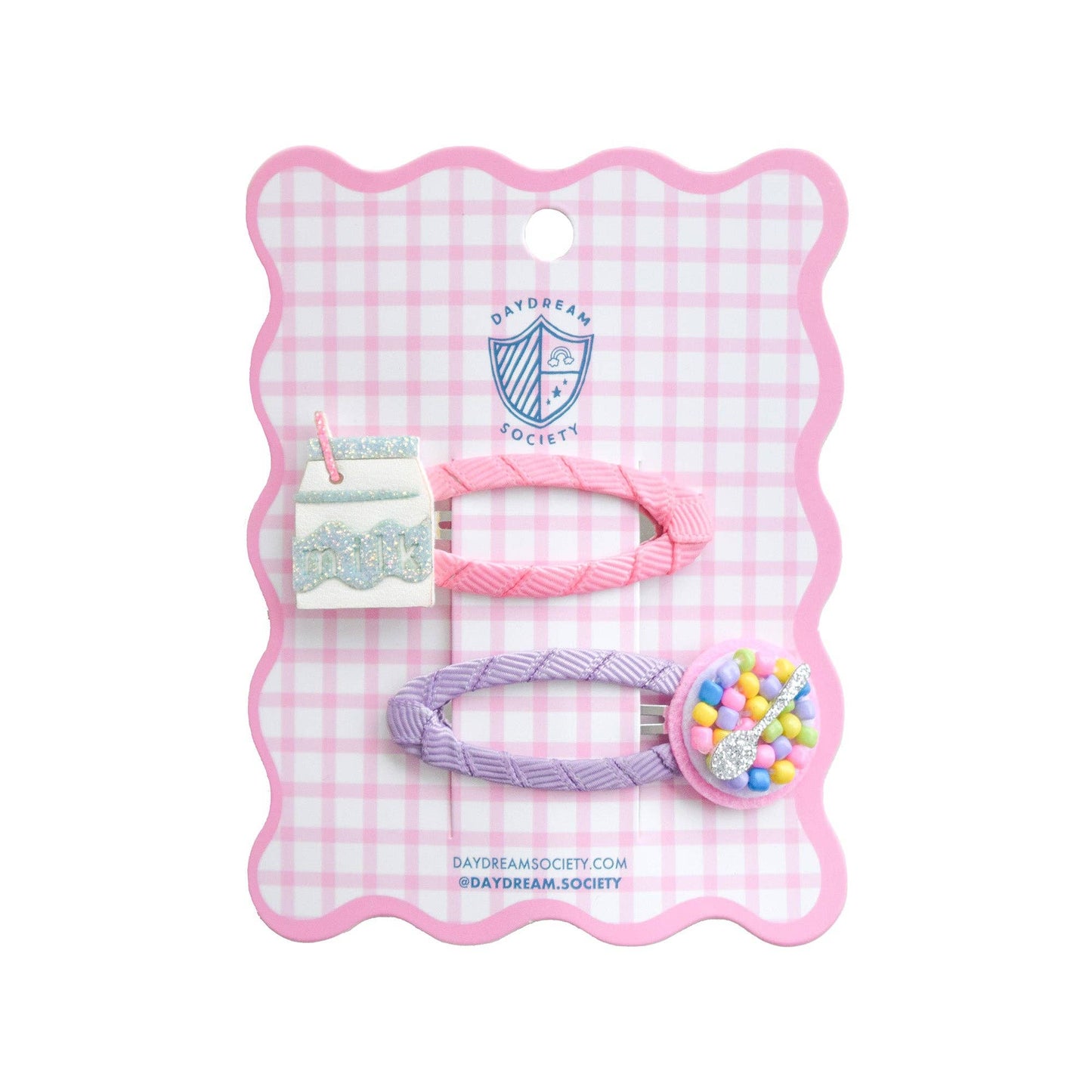 Milk and Cereal Hair Clip Set