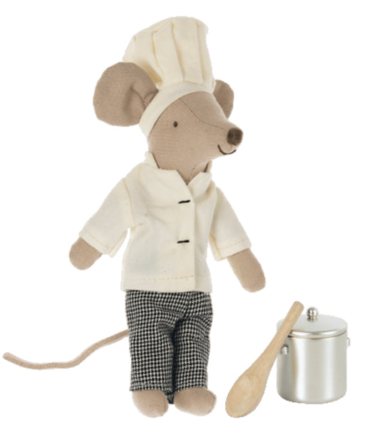 Chef mouse w. soup pot and spoon