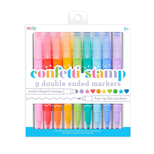 Confetti Stamp Double-End Mark-Set of 9