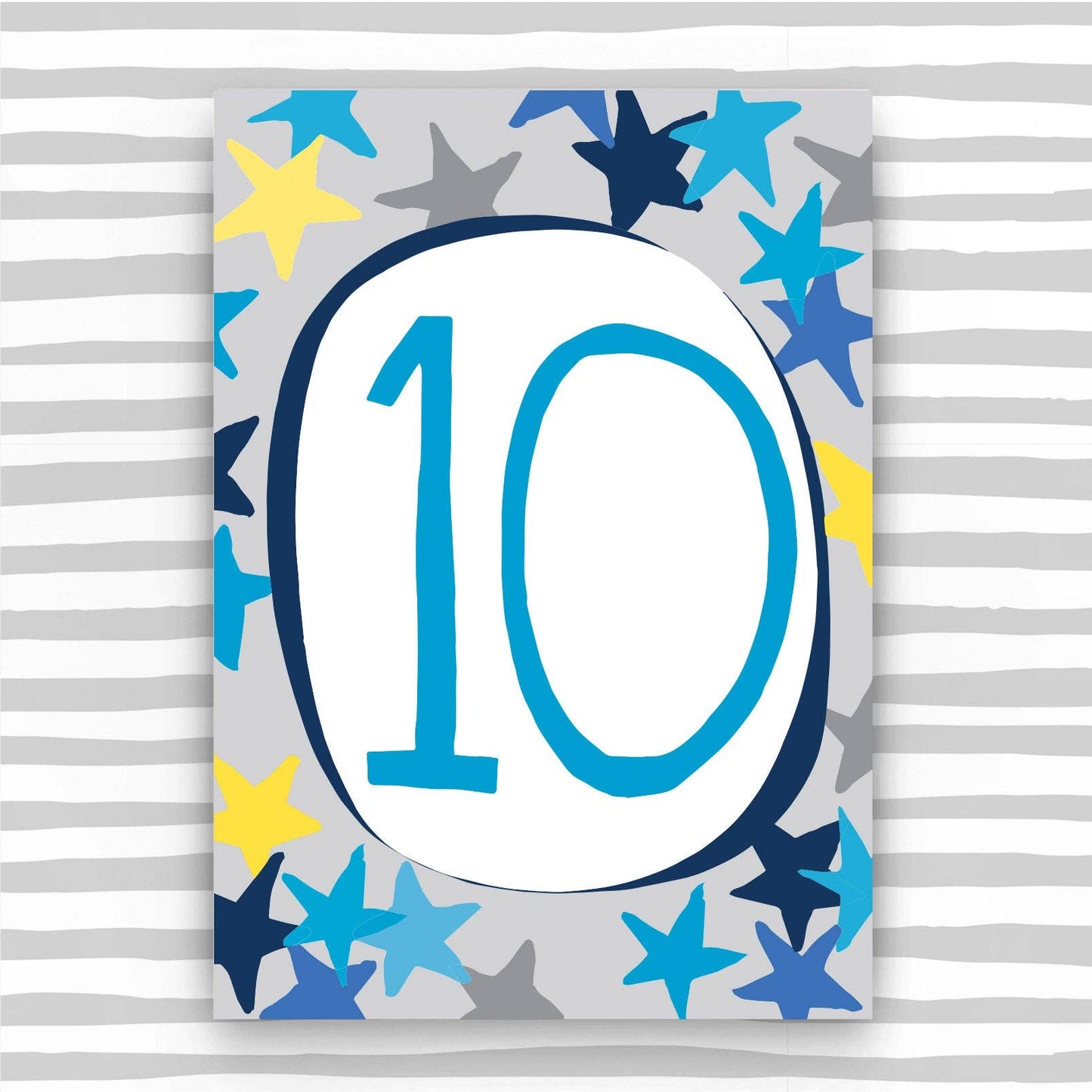 10th Birthday Card For A Boy - Boy Age 10 Birthday Card